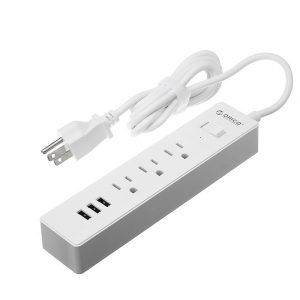 ORICO Multifunctional Power Strip 3 AC Outlets 3 USB Ports Charger US Plug