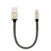 USB Braided Fast Charging Cable 28cm