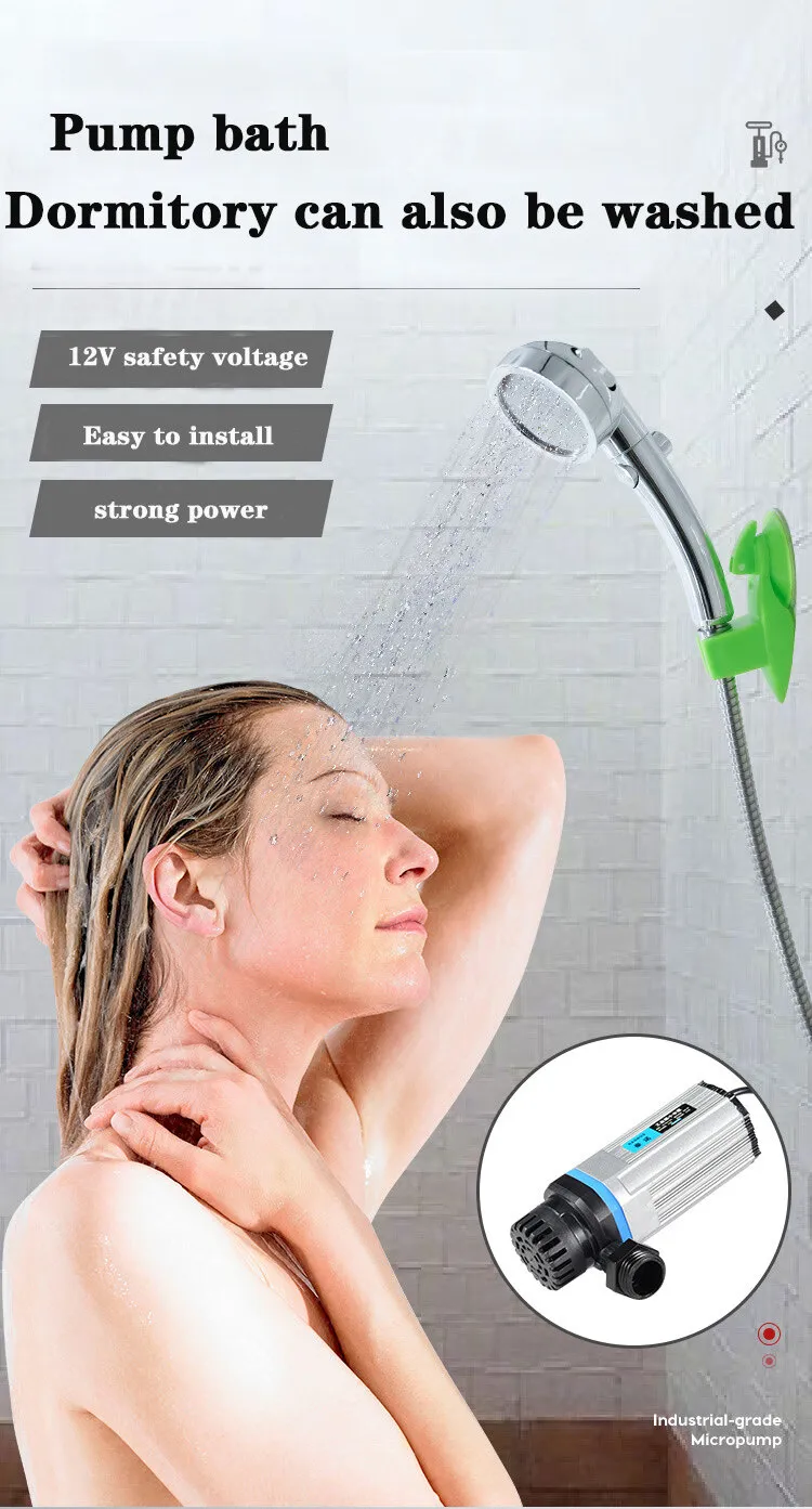 Shower Portable Mobile Bathing Pump Handheld Shower Washer Cleaning Outdoor rural household portable bath device