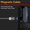Magnetic USB Cable, Type C or Micro connectors