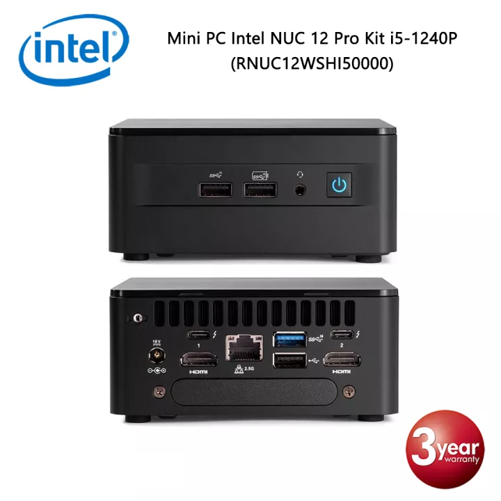 Intel NUC 12 Pro Kit Core I5-1240P Mini Pc Kit, NUC12WSH, AYOUB COMPUTERS